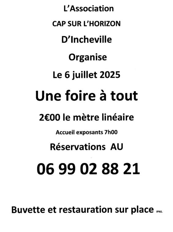foire à tout incheville 6 juillet