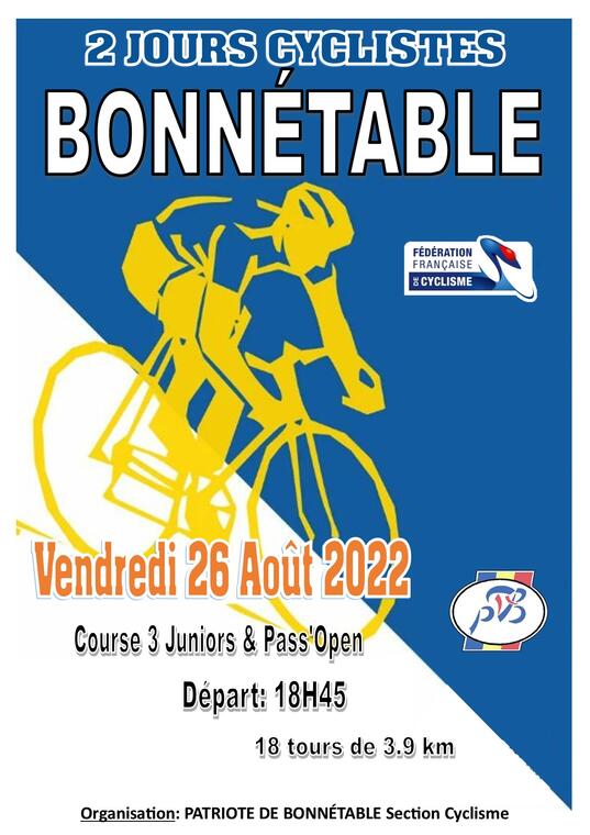 2 jours cyclistes Bonnétable