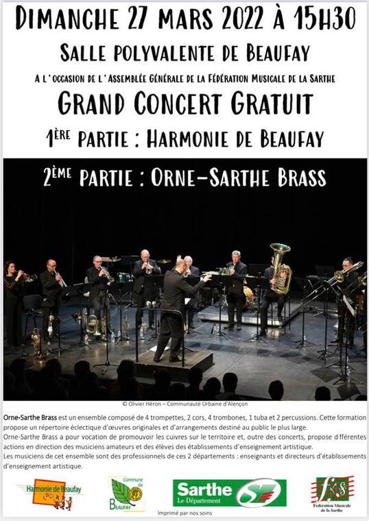 Concert Harmonie Beaufay 27 mars