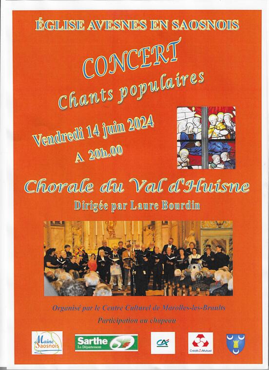 Concert Val d'Huisne 14 juin 2024 Avesnes en Saosnois