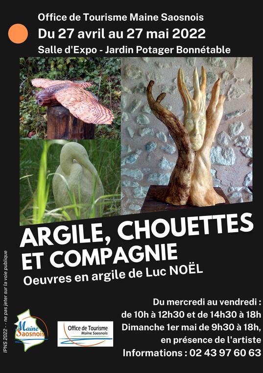 Affiche expo argile chouettes et compagnie