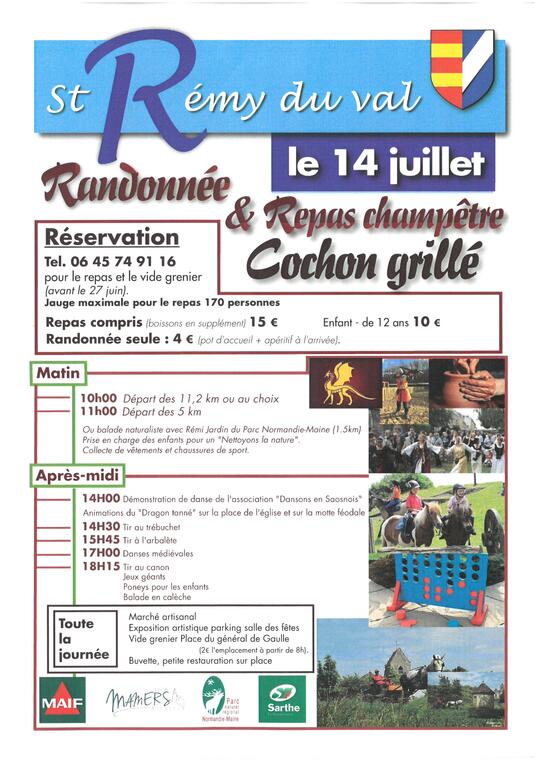 Fête du 14 juillet à St Rémy du Val