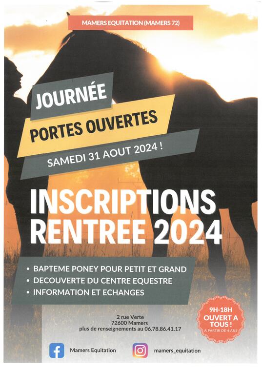 Portes ouvertes Mamers equitation