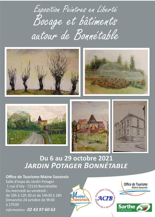 affiche expo bocage et bâtiments