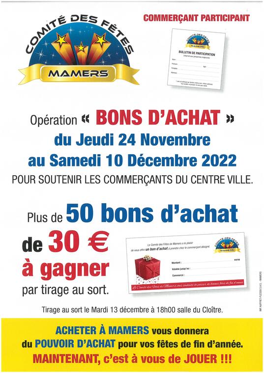 opération bons d'achat