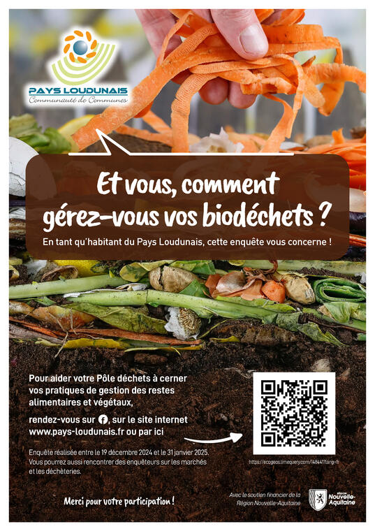 Affiche enquête biodéchets