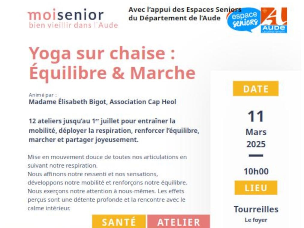 Yoga sur chaise: Équilibre & Marche