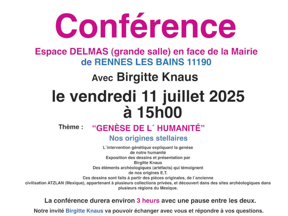 CONFÉRENCES avec Birgitte Knau