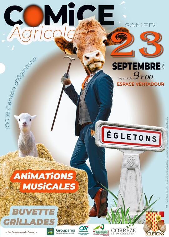 Affiche du comice agricole d'egletons 2023