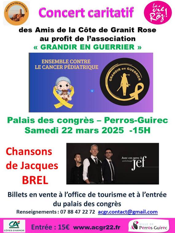 Affiche logo Grandir en Guerrier - Jeff pour concert mars 2025