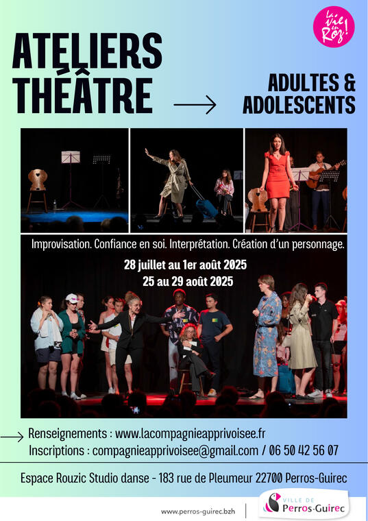 Affiche Ateliers théâtre Evènement Artistique Beige Noir Photo Simple Moderne Neutre