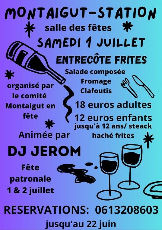 entrecote frites montaigut Station
