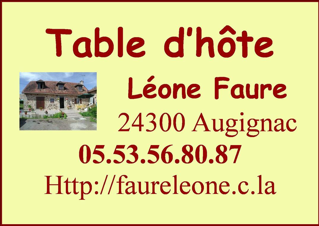 Table d'hôte Léone Faure