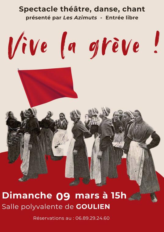 Affiche spectacle Vive la grève !