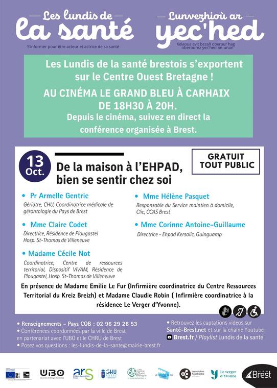 Lundis de la santé le 13 octobre