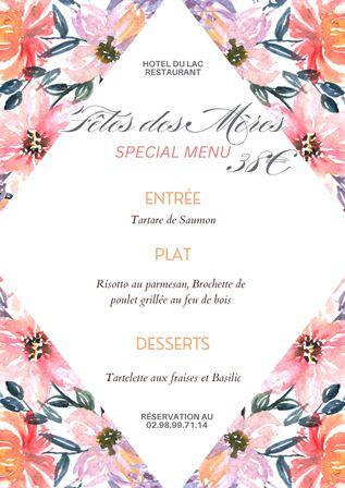 Spécial menu Fête des Mères