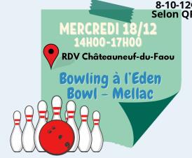 Accueil ados: Bowling à l'Eden Bowl à Mellac