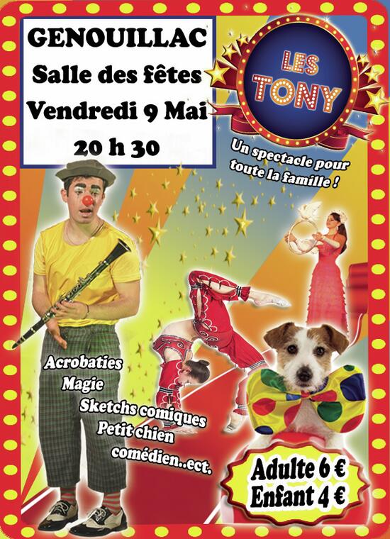 Affiche LES TONY à GENOUILLAC 09.05.2025