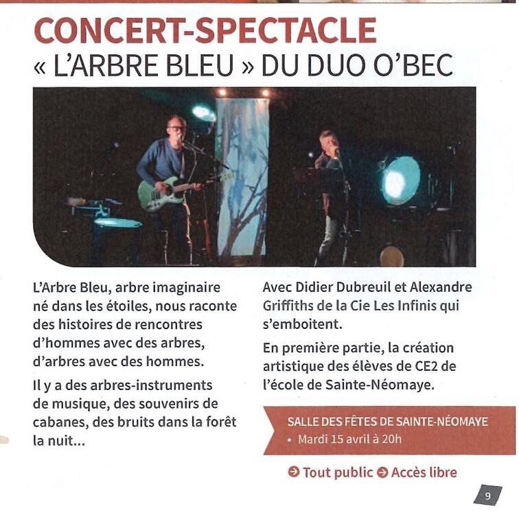 Concert Spectacle l'arbre bleu