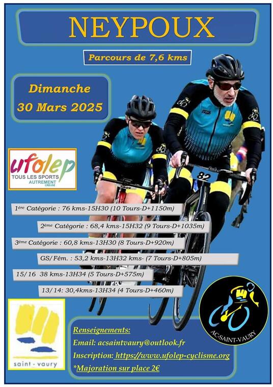 Neypoux course cycliste