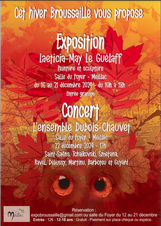 Exposition concert 16 - 22 dec meillac