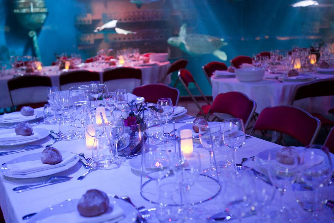 Table dîner - Location Salle - Grand Aquarium - Saint-Malo