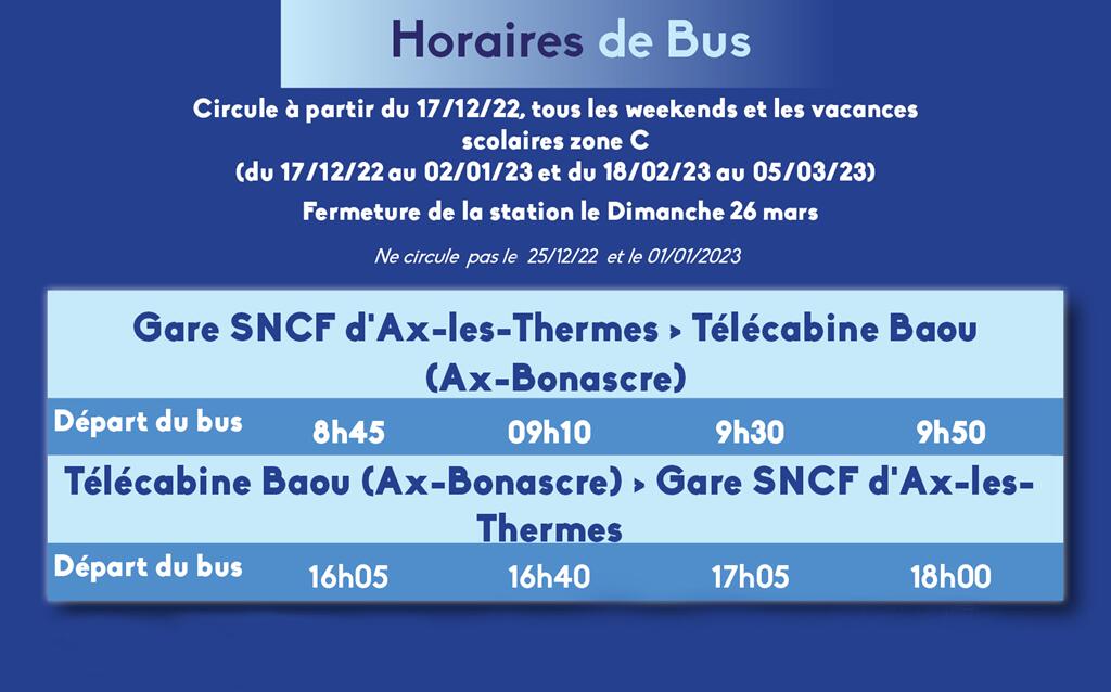 Horaires Bus debout