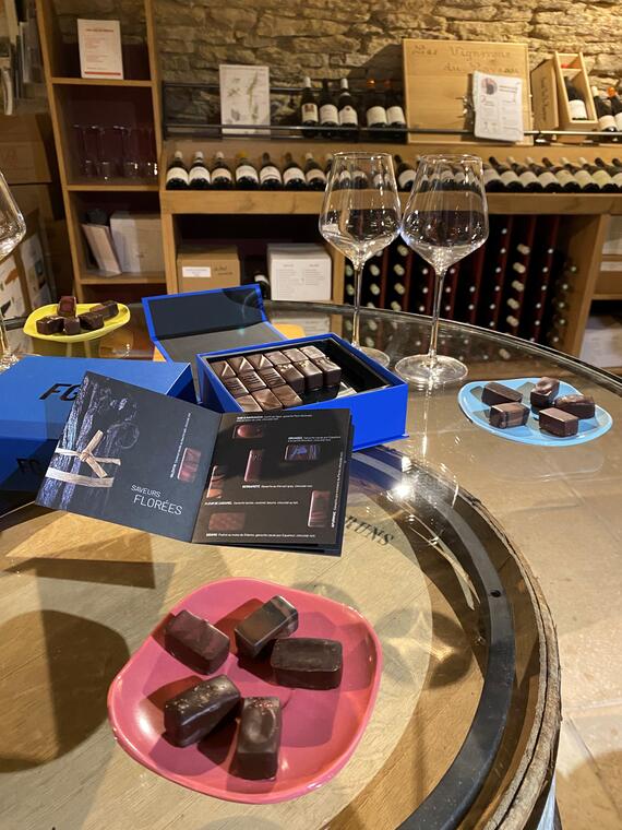 vin et chocolat Caveau + Gilotte