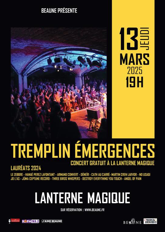 Affiche Tremplin Emergences 2025