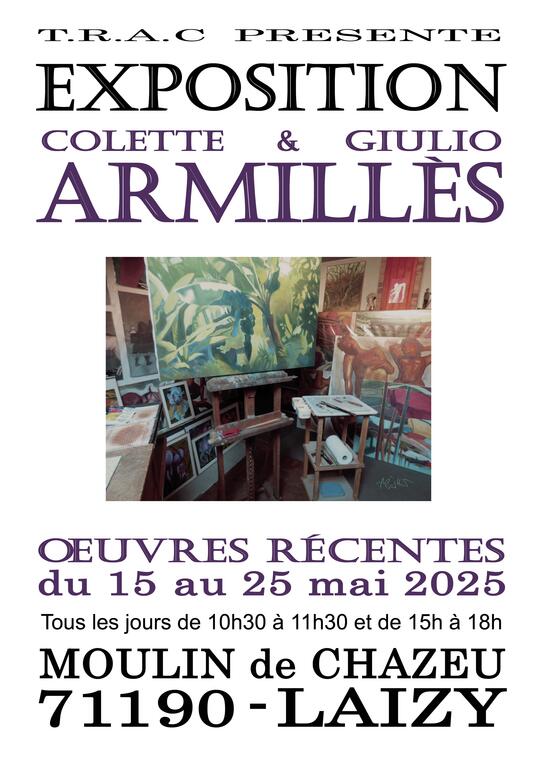 AFFICHE ARMILLES 2025 au MOULIN de CHAZEU
