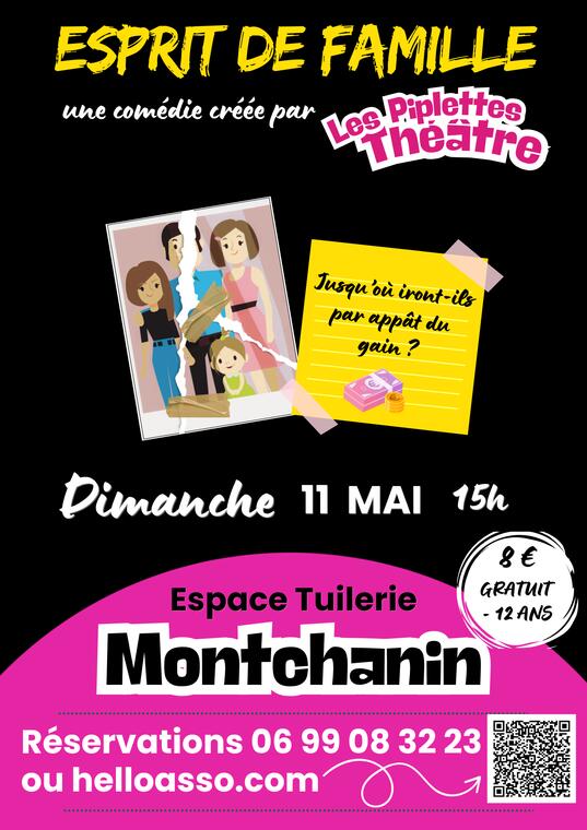 Affiche Théâtre Comédie Esprit de Famille