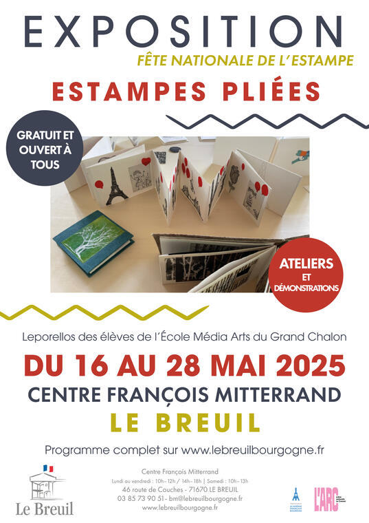 Affiche estampes pliées
