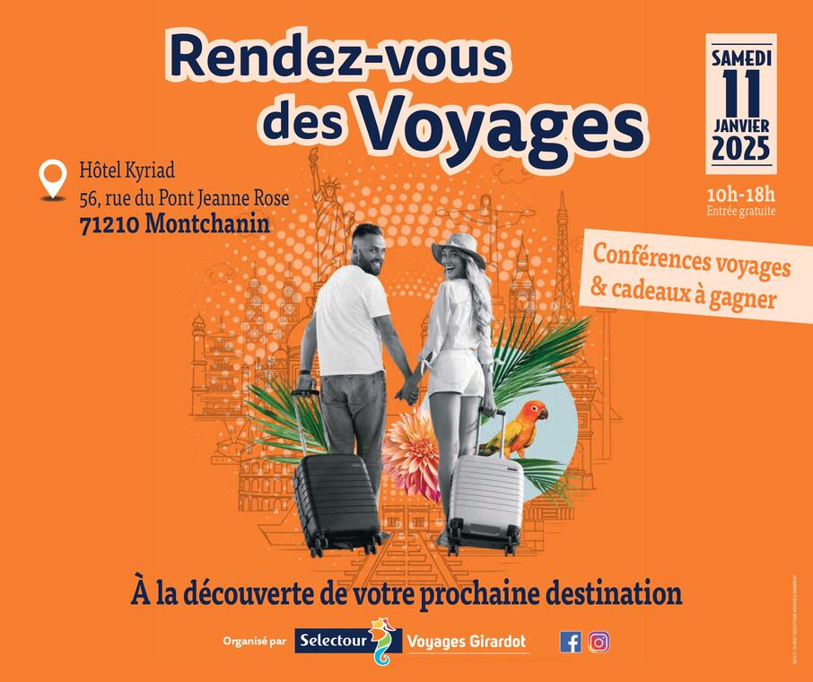 Le Rendez-vous des Voyages, Samedi 11 janvier 2025