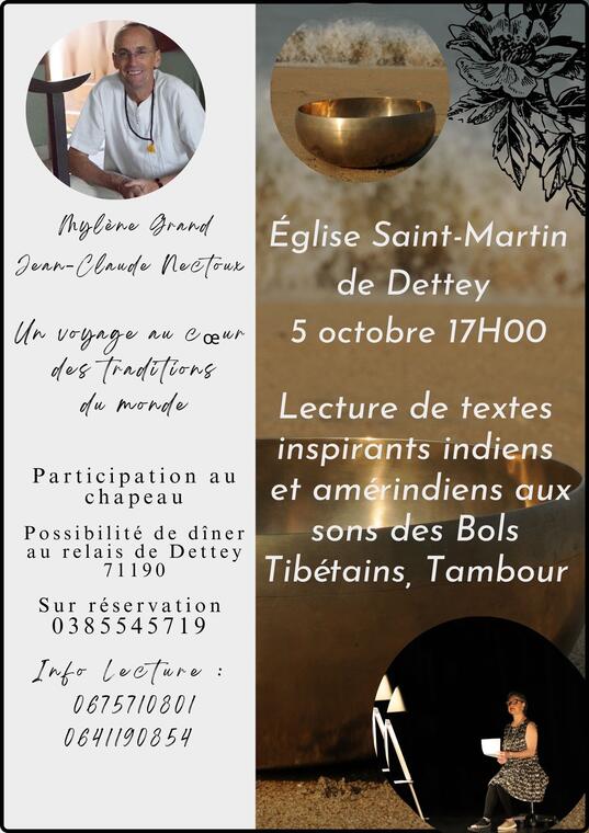 Lecteur de textes inspirants aux sons des Bols Tibétains