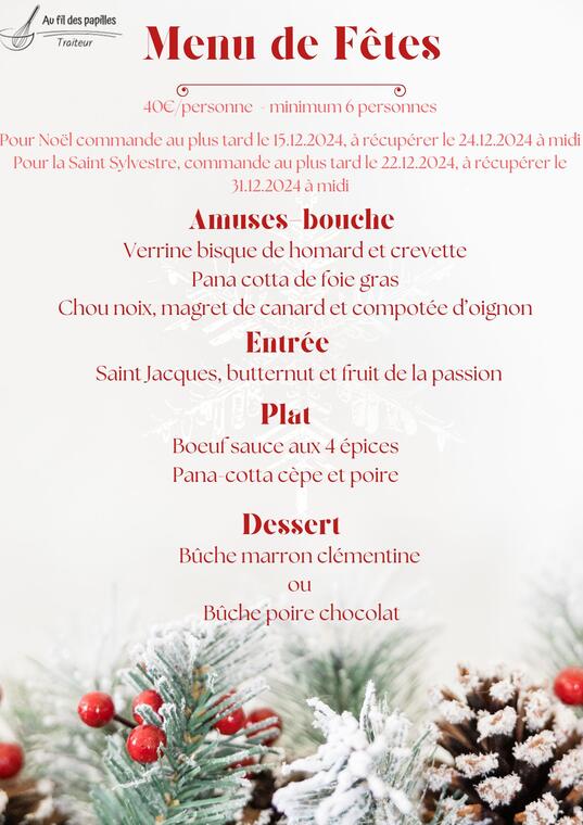 Menu de fin d'année