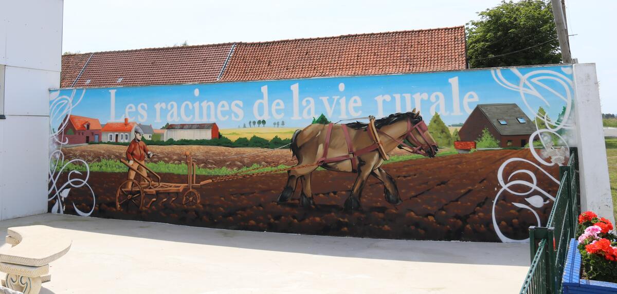 Fresque Ecomusee les racines de la vie rurale Ledringhem