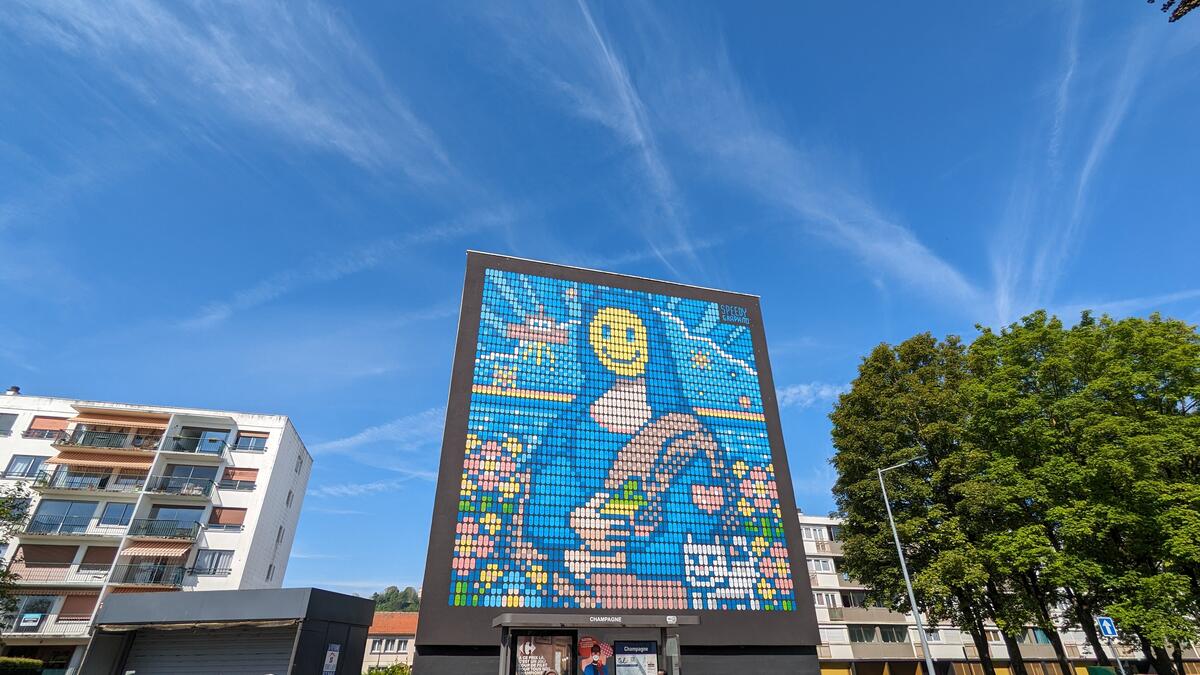 Fresque street art Speedy Graphito < Laon < Aisne < Picardie