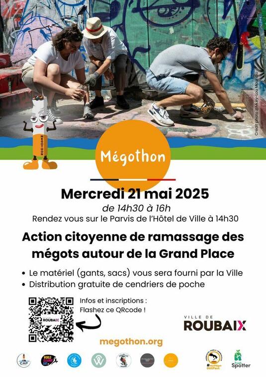 Mégothon Roubaix : action citoyenne de ramassage de mégots_1