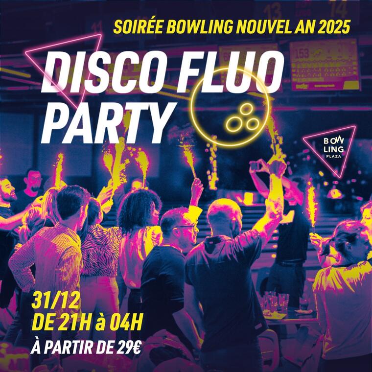 bowling soirée nouvel an disco fluo