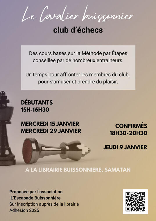 Affiche club d'échecs