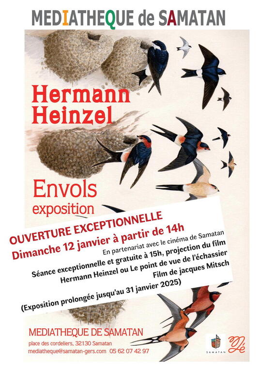 Affiche-expo Herman Heinzel, prolongation