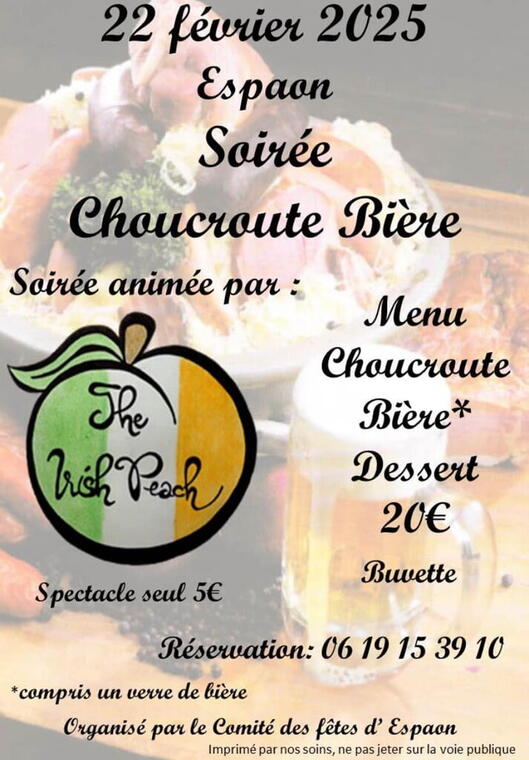 Affiche soirée choucroute