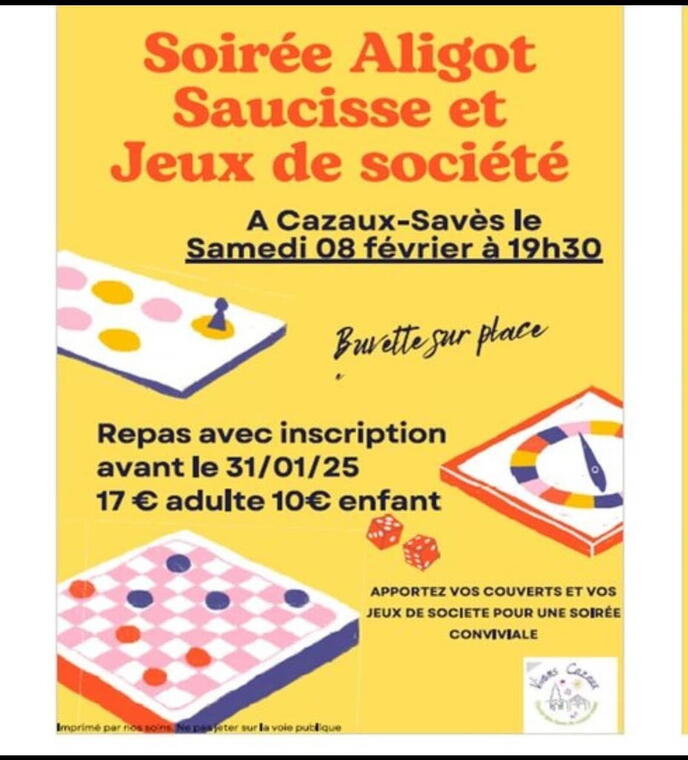 Affiche soirée jeux