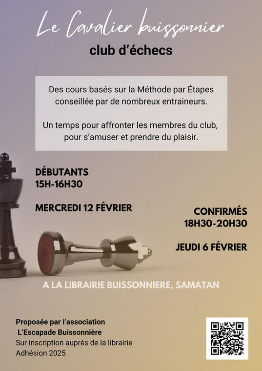 Affiche club d'échecs