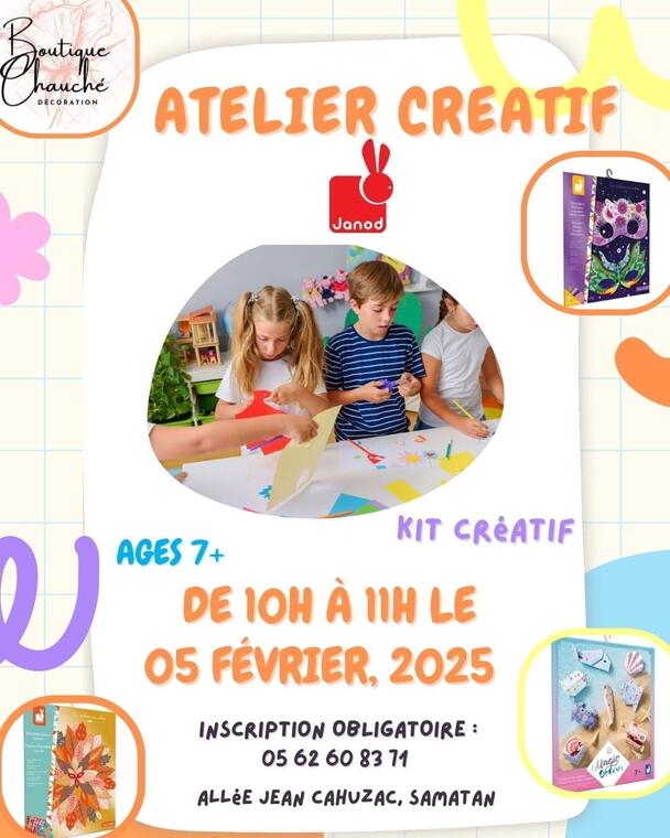 Affiche atelier créatif