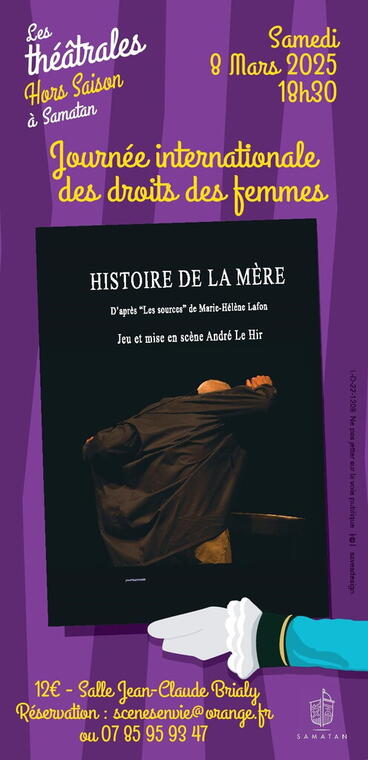 Affiche théâtre, Histoire de la mère