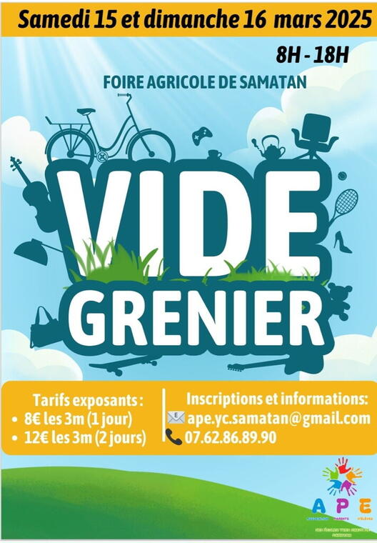 Affiche Vide grenier APE