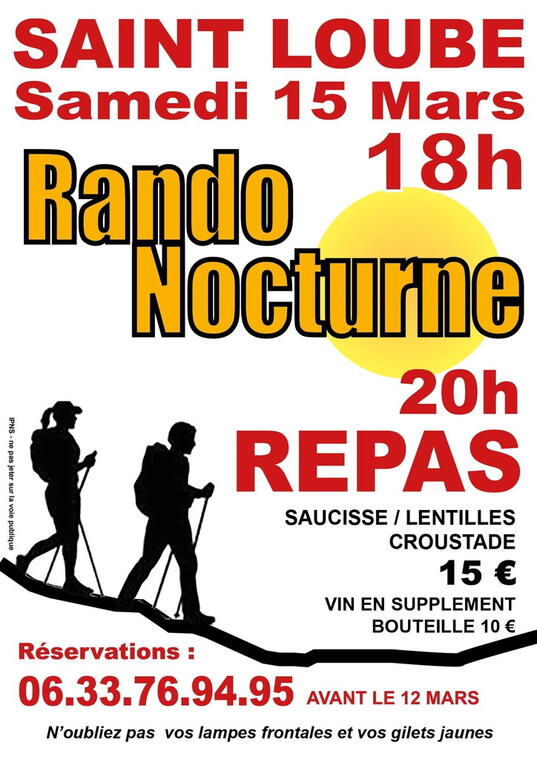 Affiche randonnée nocturne