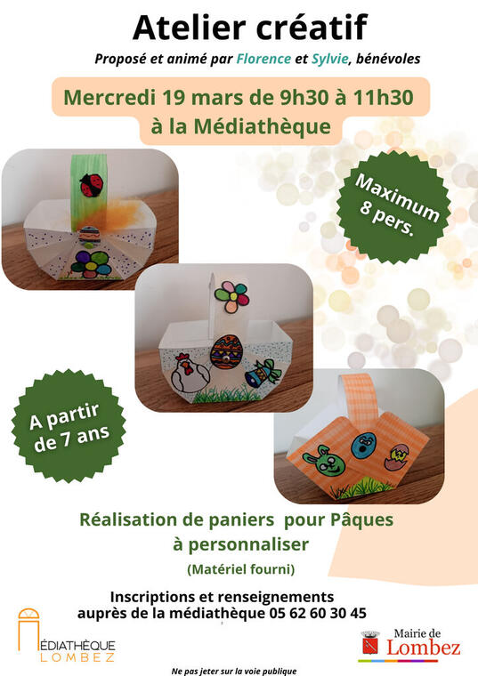 Affiche atelier créatif