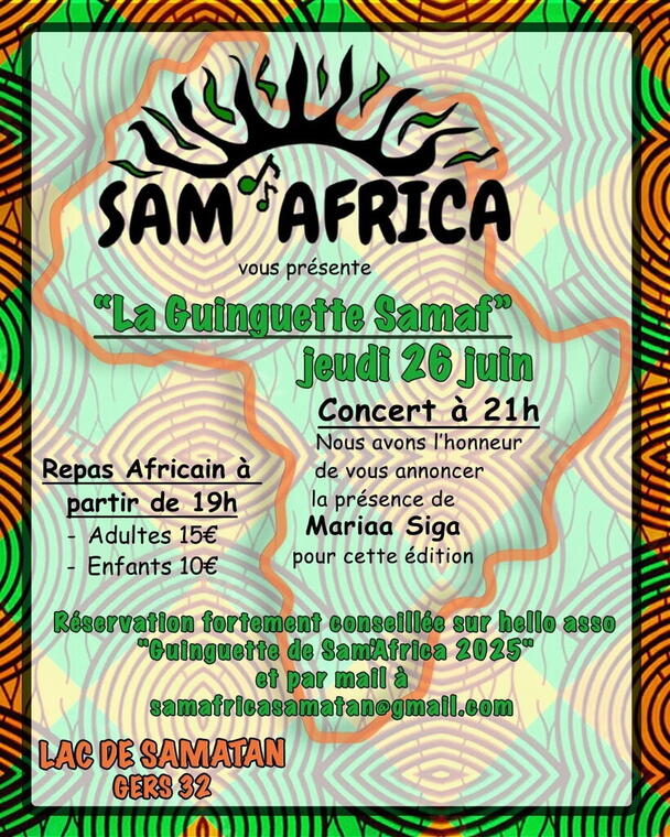 Affiche SOIRÉE GUINGUETTE AU LAC